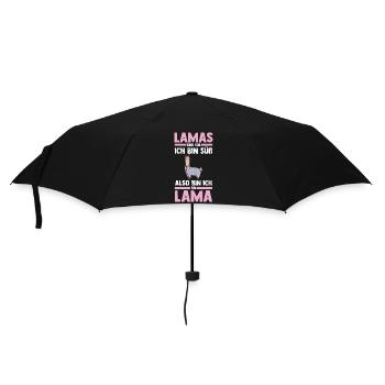 Lama - Regenschirm (klein) - Schwarz - Vorne
