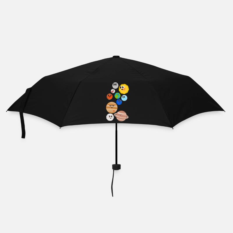 Cute Planets - Regenschirm (klein) - Schwarz