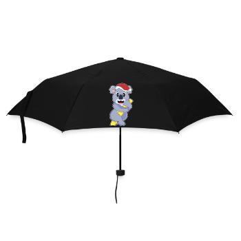 Chapeau de Père Noël Koala - Parapluie standard - noir - Devant