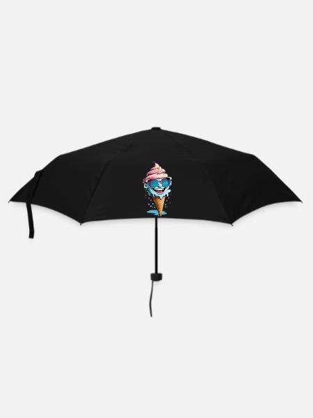 Eiscreme - Regenschirm (klein) - Schwarz