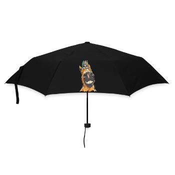 Chevaux de l’Ouest sauvage Western Chevaux Cheval Gaul Ross - Parapluie standard - noir - Devant