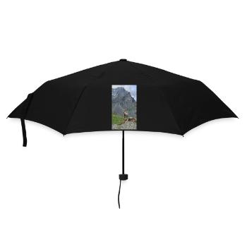 Alpine ibex - Umbrella (small) - black - Front