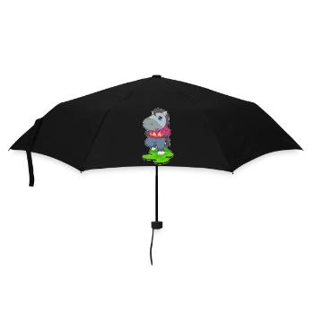 Pferd Jogger Joggen Sport - Regenschirm (klein) - Schwarz - Vorne