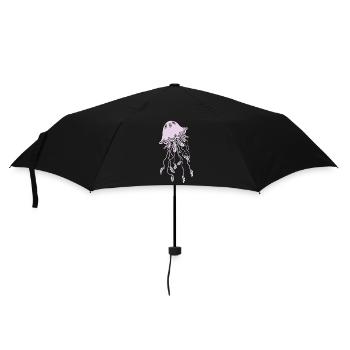 Qualle - Regenschirm (klein) - Schwarz - Vorne