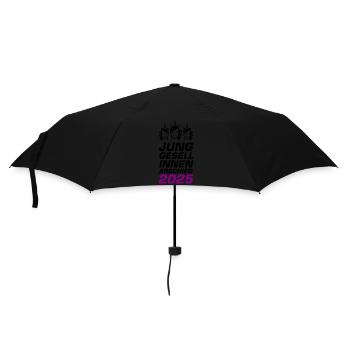 Junggesellinnenabschied 2025 Einhorn - Regenschirm (klein) - Schwarz - Vorne