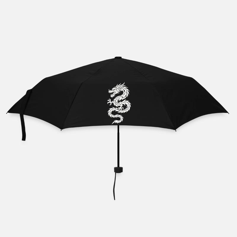 Tribal Drache Silhouette - Regenschirm (klein) - Schwarz