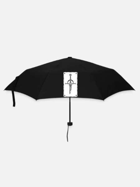 Gotische Zebra-Schwert - Regenschirm (klein) - Schwarz