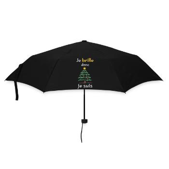 Glitzernde Tanne Ich strahle, ich bin - Regenschirm (klein) - Schwarz - Vorne