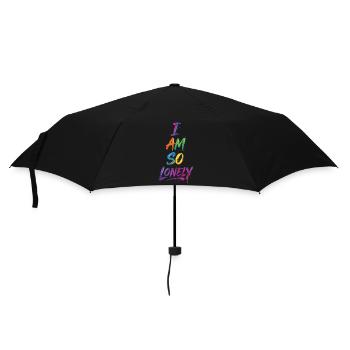 I Am So Lonely Say Colorful Text Painting Print - Umbrella (small) - black - Front