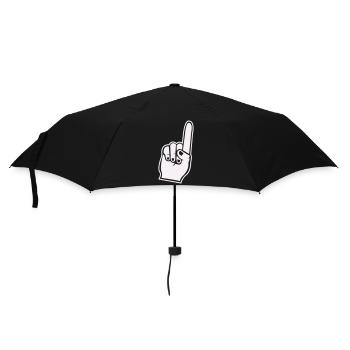 Fan Hand Zeigefinger Icon - Regenschirm (klein) - Schwarz - Vorne