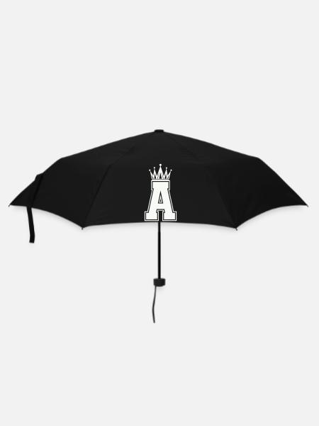 Königliches A-Initial-Logo - Regenschirm (klein) - Schwarz
