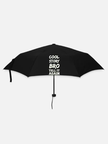 Cool Story Bro Spruch - Regenschirm (klein) - Schwarz