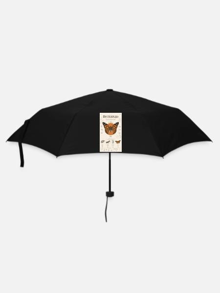 Butterfly Art Poster Nature Cycle - Umbrella (small) - black