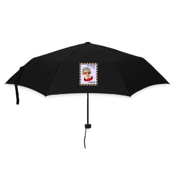 Cool old Lady - Kiss my Ass! - Regenschirm (klein) - Schwarz - Vorne