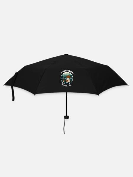 Pilze Pilzjäger Pilzzeit Pilzsammler Pilzsaison - Regenschirm (klein) - Schwarz