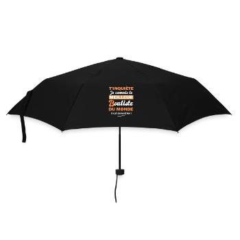 Pétanque humour bouliste cadeau meilleur bouliste - Parapluie standard - noir - Devant