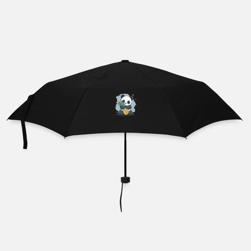 Panda et ananas - Parapluie standard - noir