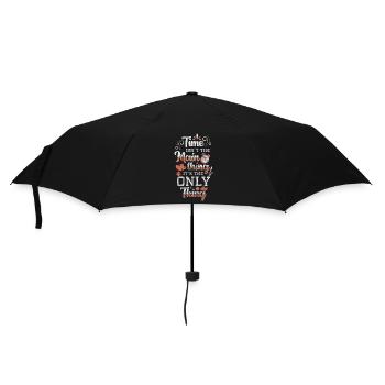 Sanduhr Zeichen Glas - Regenschirm (klein) - Schwarz - Vorne