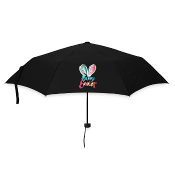 Frohe Ostern Hasenohren Bunter Frühling für - Regenschirm (klein) - Schwarz - Vorne