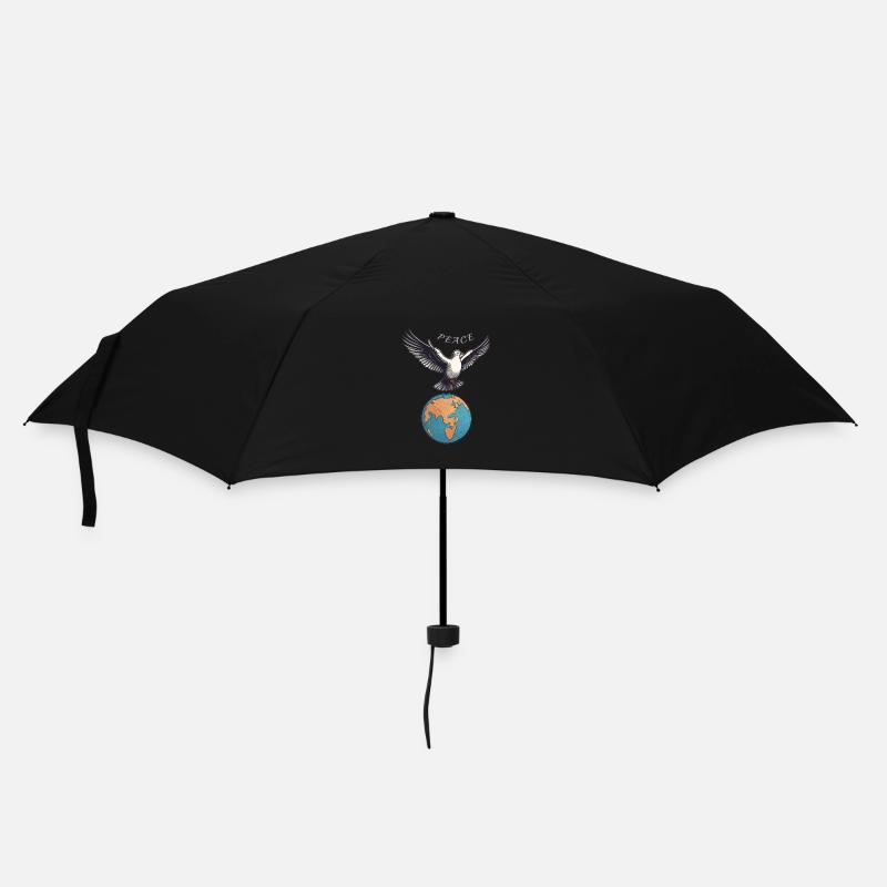 Weltfrieden auf der Erde - Regenschirm (klein) - Schwarz