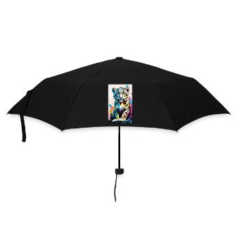 Léopard des neiges | Léopard | Prédateur - Parapluie standard - noir - Devant