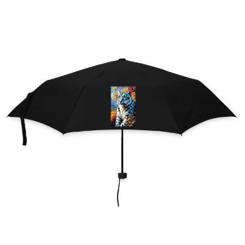 Snow Leopard | Leopard | Predator - Umbrella (small) - black - Front