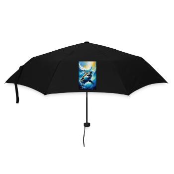 Shark | Great White Shark | Sea Creature | Fish - Umbrella (small) - black - Front