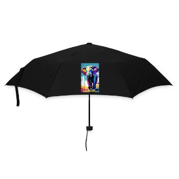 Elefant | Wildtier | Afrika | Kindermotive - Regenschirm (klein) - Schwarz - Vorne