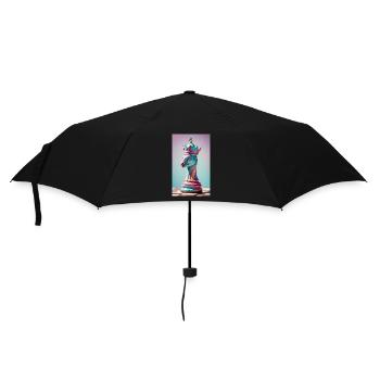 Schach | Schachfigur | Schachspieler - Regenschirm (klein) - Schwarz - Vorne