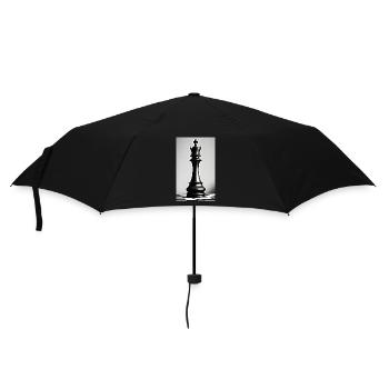 Schach | Schachfigur | Schachspieler - Regenschirm (klein) - Schwarz - Vorne