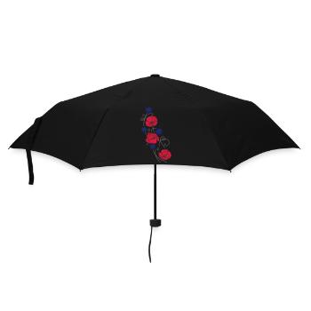 Mohnblumen und Kornblumen. Sommer Design. - Regenschirm (klein) - Schwarz - Vorne
