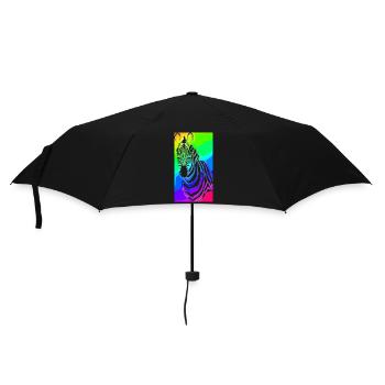 Zebra | Wildlife | Zoo | Africa - Umbrella (small) - black - Front