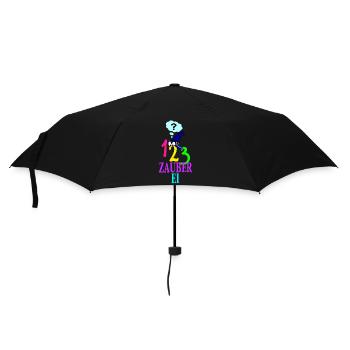123 Zauberei Zauber Zauberhut Sprechblase comic - Regenschirm (klein) - Schwarz - Vorne