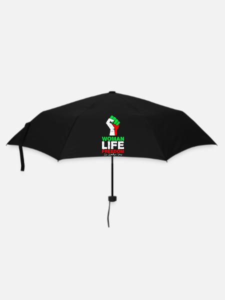 Liberté de vie de la femme | Poing avec drapeau iranien - Parapluie standard - noir