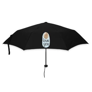 ei love you - Regenschirm (klein) - Schwarz - Vorne