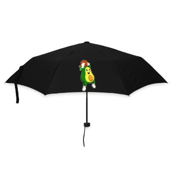 Avocado Basketballspieler Basketball - Regenschirm (klein) - Schwarz - Vorne