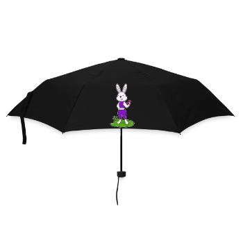 Bunny Bodybuilder Dumbbell Bodybuilding - Umbrella (small) - black - Front