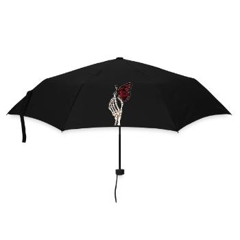 Skeleton Hand Butterfly - Umbrella (small) - black - Front