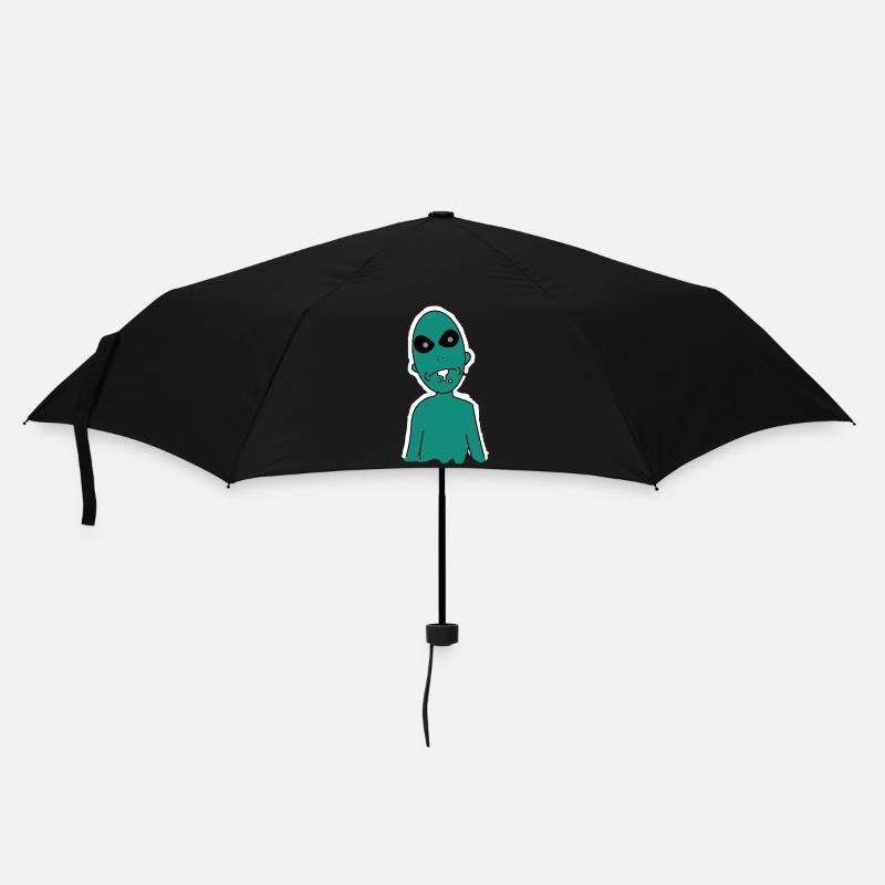 Außerirdischer - Regenschirm (klein) - Schwarz