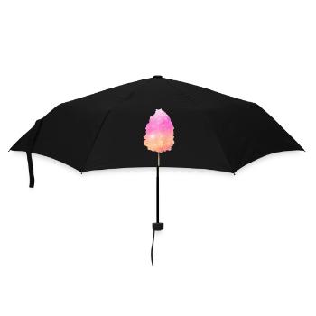 fluffy cotton candy with a colorful gradient - Umbrella (small) - black - Front