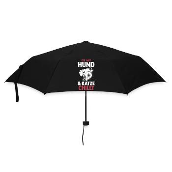 Hunde Katzenliebhaber Hundeliebhaber Katzen - Regenschirm (klein) - Schwarz - Vorne