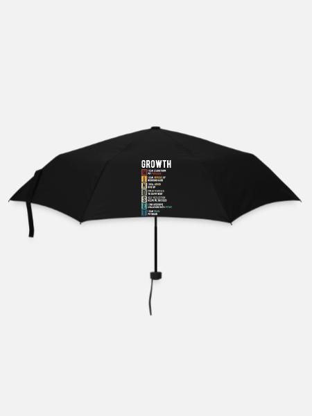 Growth Mindset Definition - Motivational Quote Ins - Umbrella (small) - black
