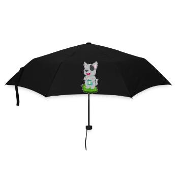 Hund Kartoffelchips - Regenschirm (klein) - Schwarz - Vorne