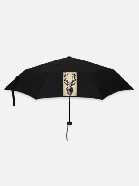 Vintage Deer - Umbrella (small) - black