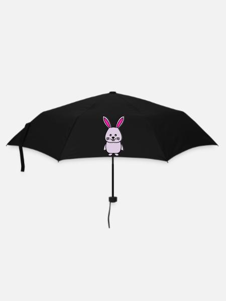 hase comic - Regenschirm (klein) - Schwarz