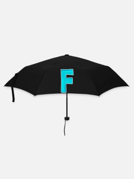 Name Buchstabe F - Regenschirm (klein) - Schwarz