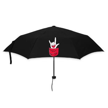 Sign language sign ASL deaf - Umbrella (small) - black - Front