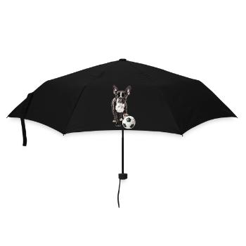 Boston Terrier - Regenschirm (klein) - Schwarz - Vorne