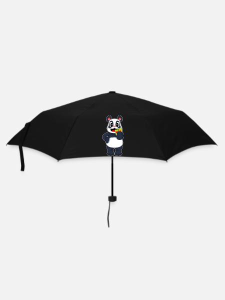 Panda Poker Pokerkarten - Regenschirm (klein) - Schwarz