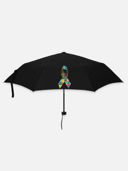 Ruban de sensibilisation à l’autisme et au syndrome d’Asperger - Parapluie standard - noir